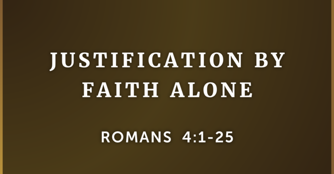 Justification by Faith Alone