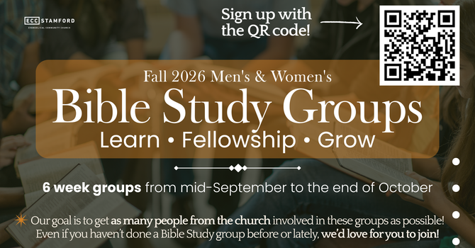 Bible Study Groups | Fall 2026