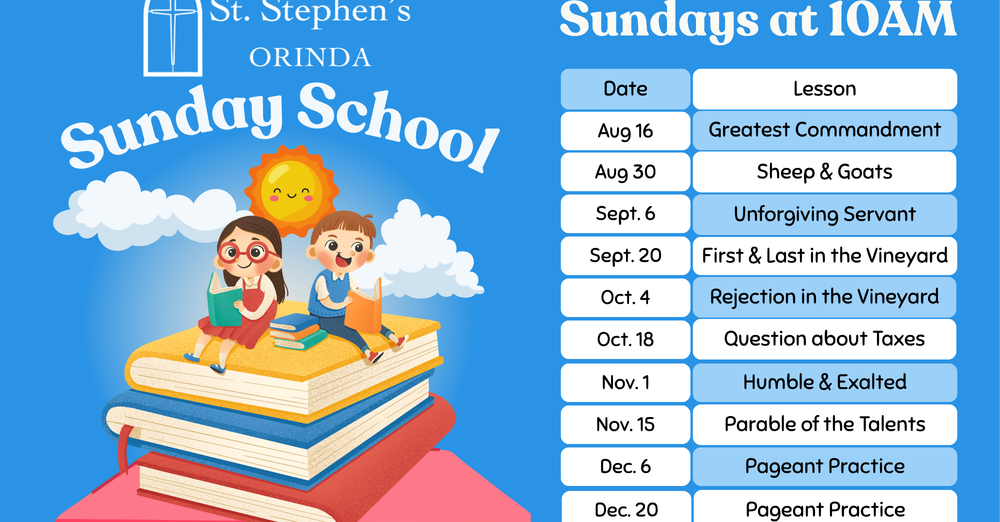 Sunday School - 10AM