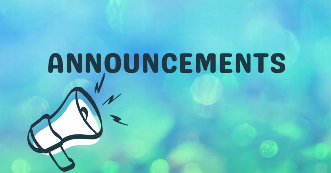 August & September Announcements