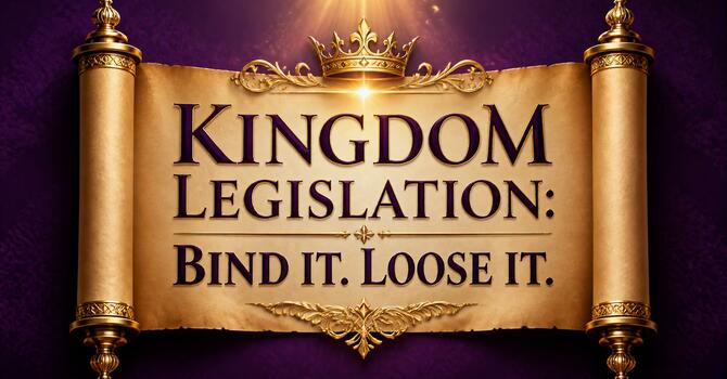 Kingdom Legislation: Bind It. Loose It.