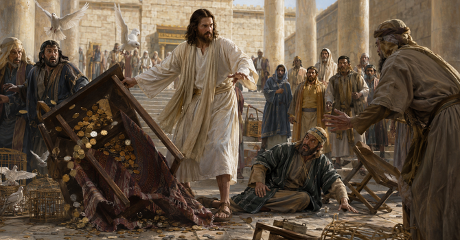 King Jesus Cleanses the Temple image