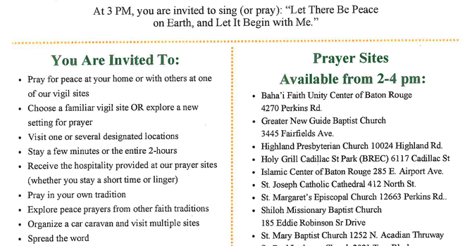 Pray-for-Peace Vigil