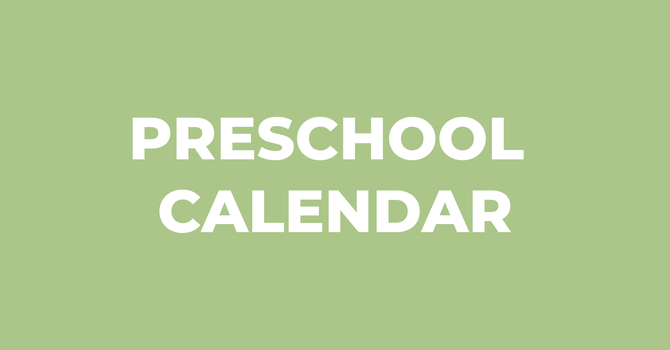 Preschool Calendar