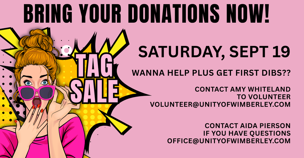 Unity of Wimberley Tag Sale