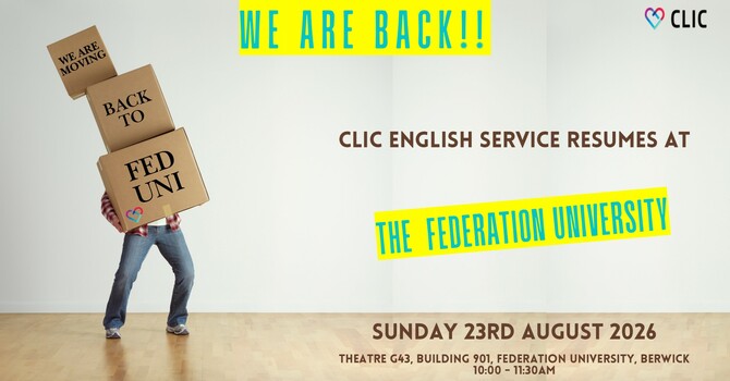 CLIC ENGLISH SERVICE IS BACK  @ FED UNI BERWICK image