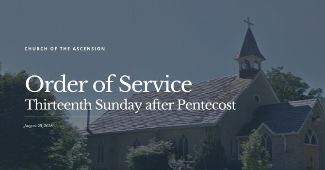 Order of Service: Sunday, August 23