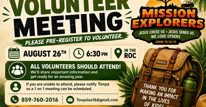 AWANA Volunteer Meeting