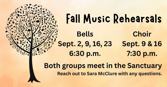 September Music Rehearsal Dates
