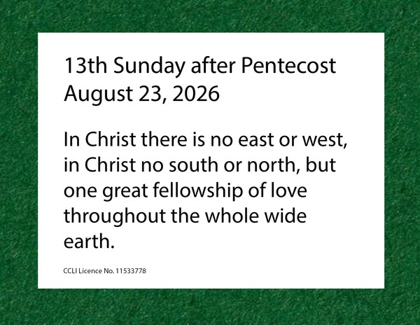 13th Sunday after Pentecost