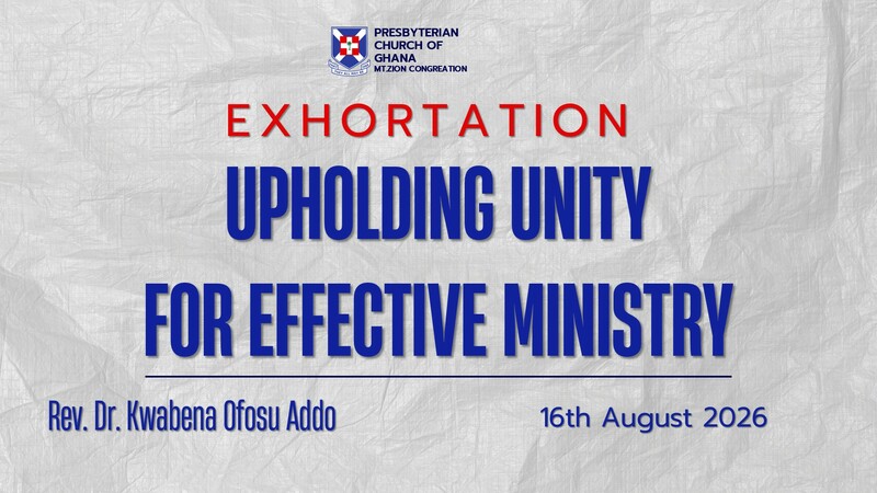 Upholding Unity For Effective Ministry