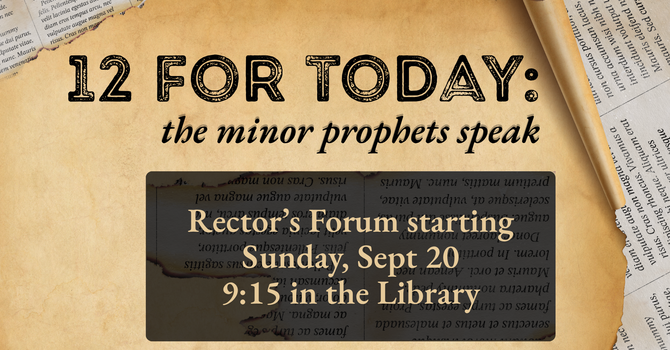 Rector's Forum: 12 for Today