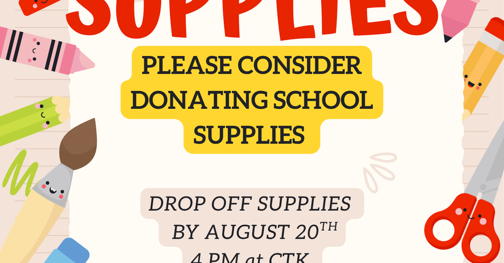SCHOOL Supply Donations