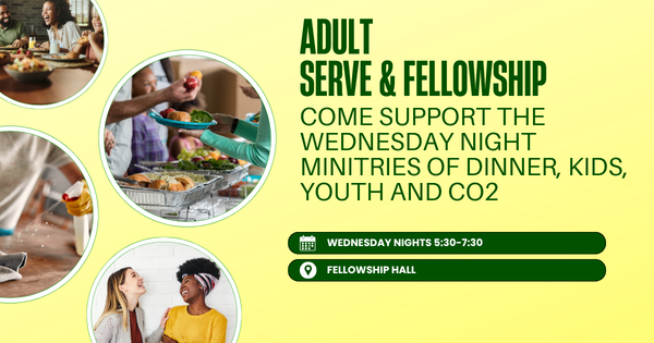 Adult Wednesday Serving Opportunities