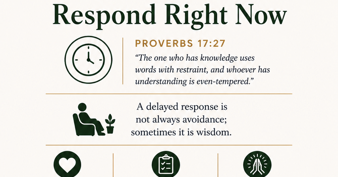 You Don’t Have to Respond Right Now image