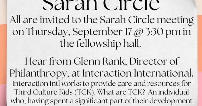 Sarah Circle Meeting