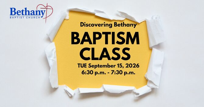Baptism Class