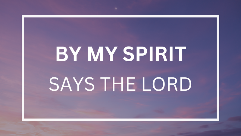 By My Spirit Says the Lord