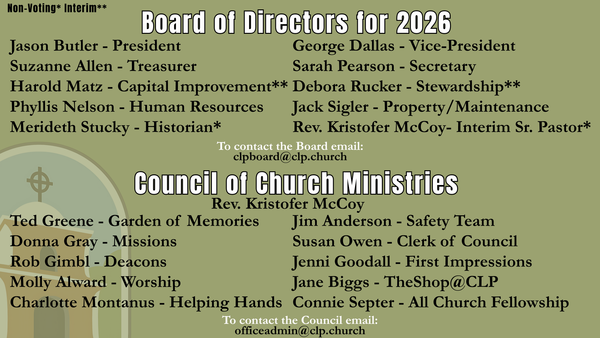 Board of Directors and Council of Church Ministries