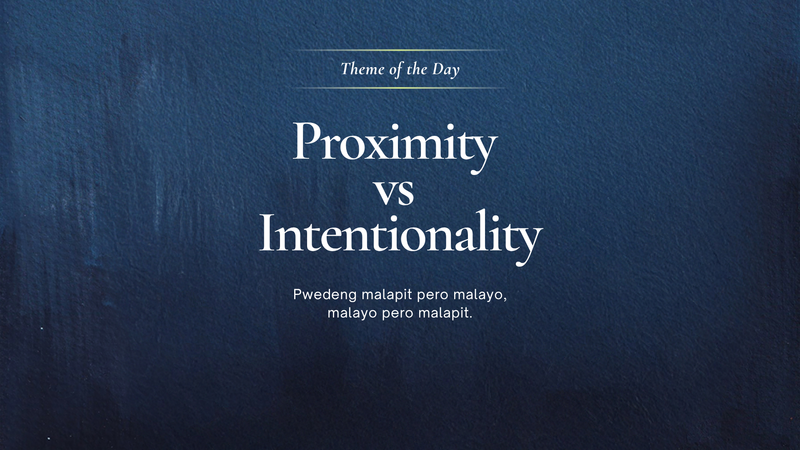 Proximity vs Intentionality 