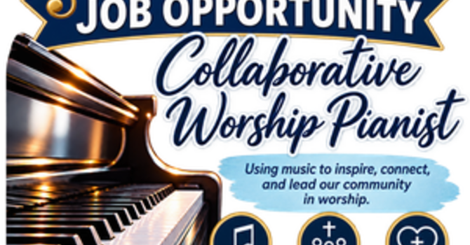 Collaborative Worship Pianist Job Opportunity image