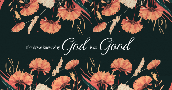 If Only We Knew Why God Is So Good