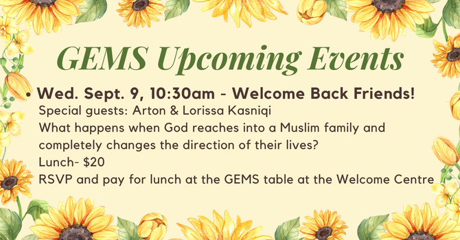 GEMS Upcoming Events image