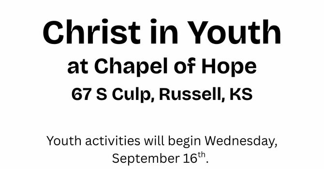 2026-2027 Christ in Youth Ministries @ Chapel of Hope  image