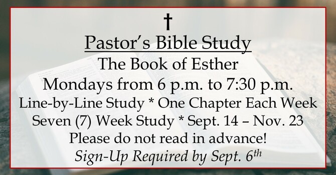 Pastor's Bible Study