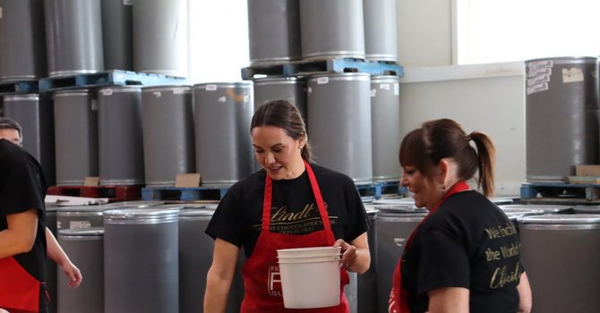 A sweet time with staff from Lindt volunteering with us!