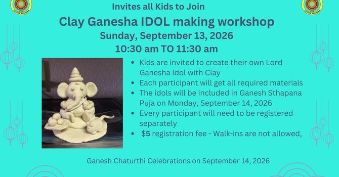 Kids Clay Ganesha Making Workshop
