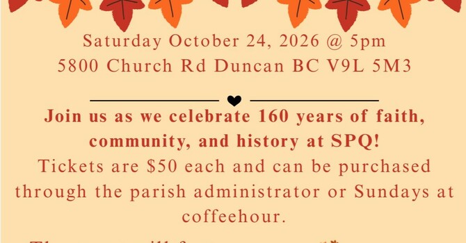 St. Peter, Quamichan 160th celebration