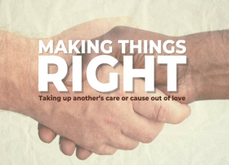 "Making Things Right" by Pastor Brian Oxman