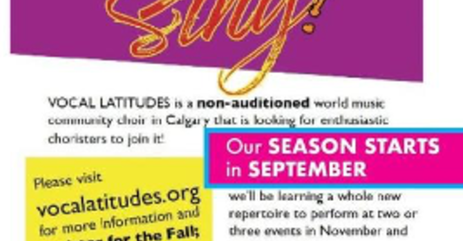 Join Vocal Latitudes as we begin our 2026/27 season!