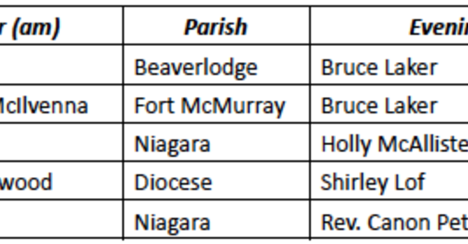 Diocesan Facebook Prayer Schedule image