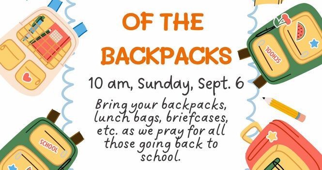 Blessing of the Backpacks
