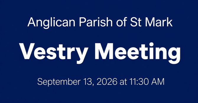 Special Vestry Meeting