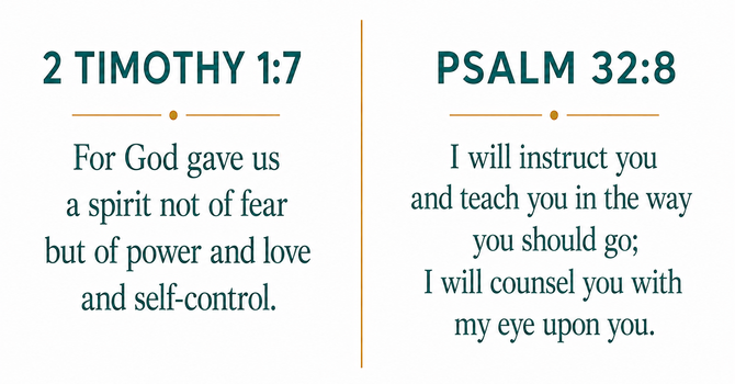 2 Timothy 1:7 & Psalm 32:8 image