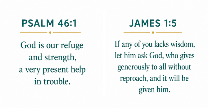 Psalm 46:1 & James 1:5