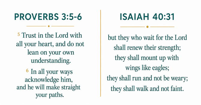 Proverbs 3:5-6 & Isaiah 40:31