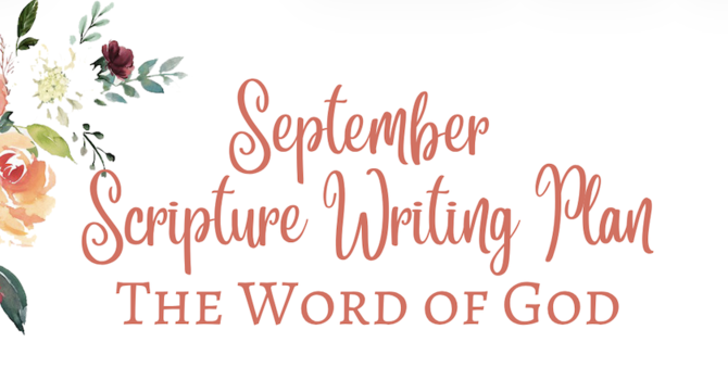 September Writing Plan