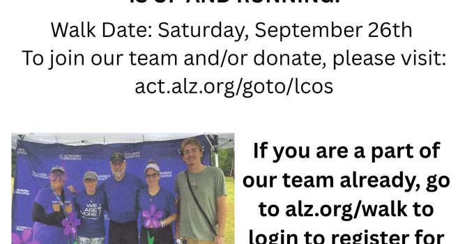LCOS Team-Walk to End Alzheimer's