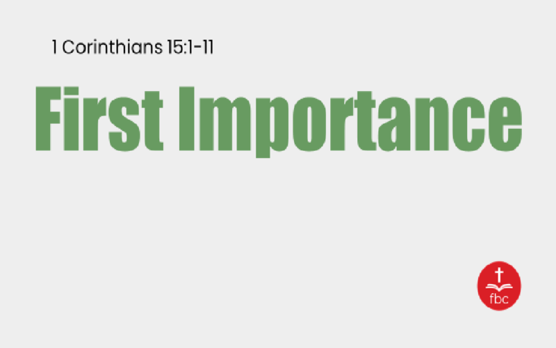First Importance