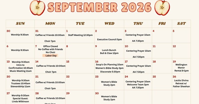 September Schedule