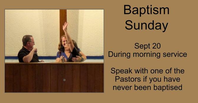 Baptism Sunday