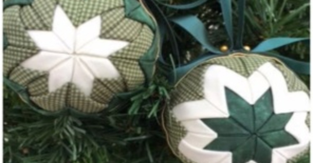 Folded Fabric Christmas Ornament Making