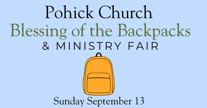 MINISTRY FAIR AND BLESSING OF THE BACKPACKS