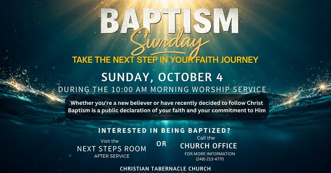Baptism Sunday