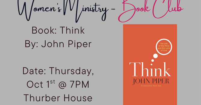 Monthly Women's Book Club October 2nd