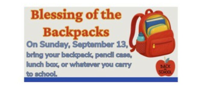 Blessing of the Backpacks